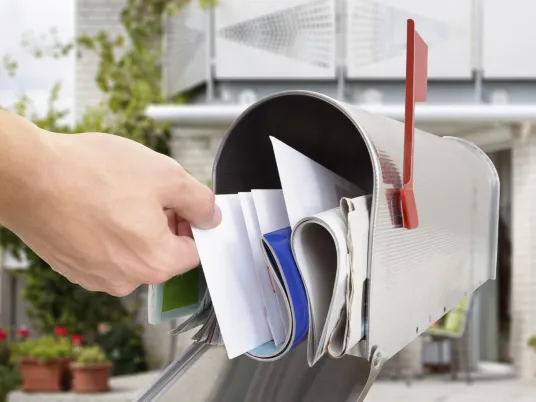 mailbox with mail