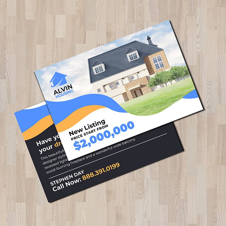 Real Estate Print Postcard