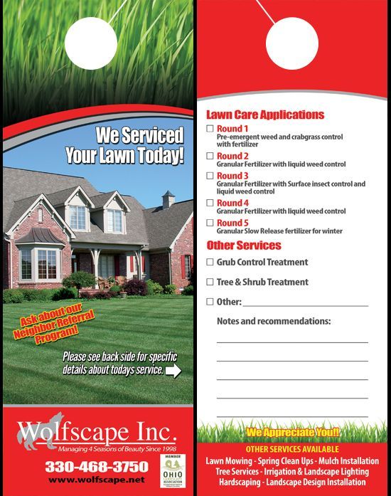 Landscaping Door Hanger
