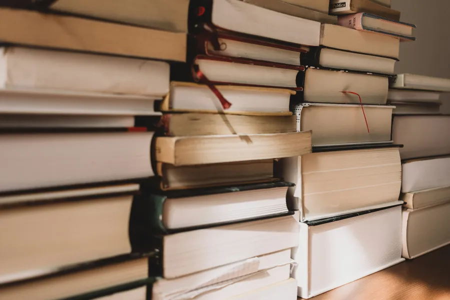 a stack of books