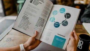 a person holding a book