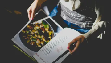 a person reading a book